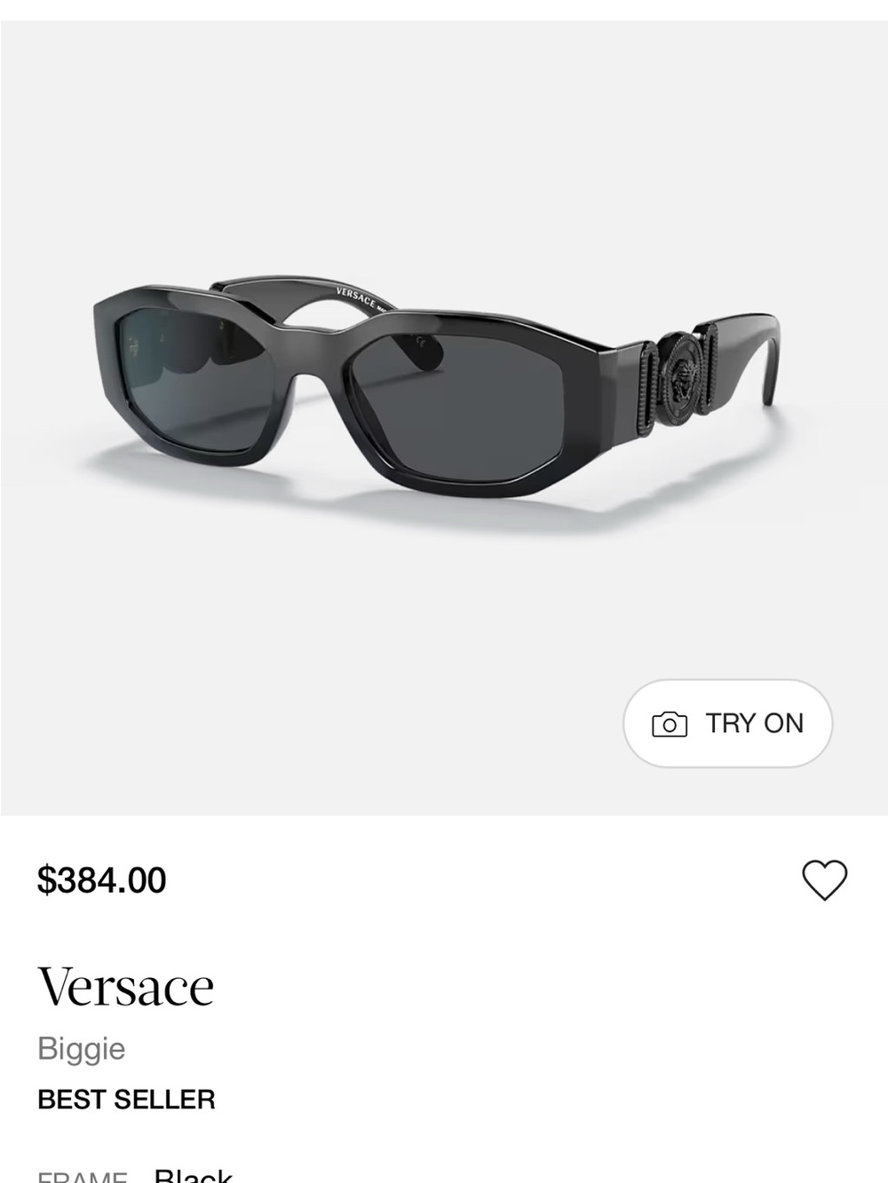 Versace Men’s Black Medusa-Emblem Sunglasses - Picture 5 of 5